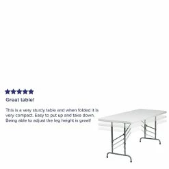 Flash Furniture Folding Table, 72" X 30", Granite White (RB-3072ADJ-GG) -Outlet OFFICE TABLES Store unnamed file 1008