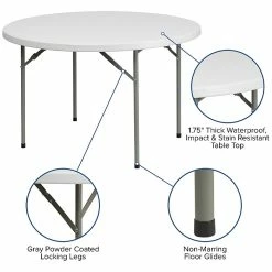 Flash Furniture 48'' Round Granite White Plastic Folding Table (RB48R) 13 Flash Furniture 48'' Round Granite White Plastic Folding Table (RB48R) -Outlet OFFICE TABLES Store unnamed file 1018