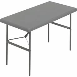 Outlet OFFICE TABLES Store 18 Iceberg® IndestrucTables TOO™ 1200 Series Folding Table, 48x24", Charcoal (65207)