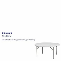 Flash Furniture 29"H X 60"L Granite Folding Table With 18 Gauge Legs, White (DADYCZ154GW) -Outlet OFFICE TABLES Store unnamed file 1039