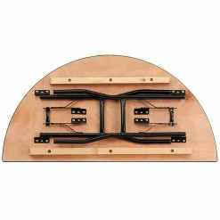Flash Furniture 48'' Half-Round Wood Folding Banquet Table, Black/Natural -Outlet OFFICE TABLES Store unnamed file 1053