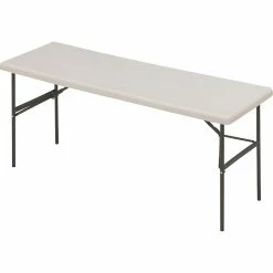 Iceberg® IndestrucTables TOO™ 1200 Series Folding Table, 72x24", Platinum