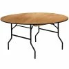 Flash Furniture 30"H X 60"L X 60"D Wood Folding Banquet Table