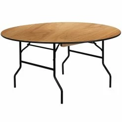 Flash Furniture 30"H X 60"L X 60"D Wood Folding Banquet Table