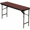 Iceberg® Premium Wood Laminate Folding Tables, 60x18", Mahogany