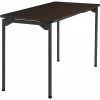 Iceberg Maxx Legroom Rectangular Folding Table, Walnut, 29 1/2"H X 48"W X 24"D