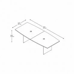 Bush Business Furniture 96W X 42D Boat Shaped Conference Table With Wood Base, Storm Gray (99TB9642SGK) -Outlet OFFICE TABLES Store unnamed file 11