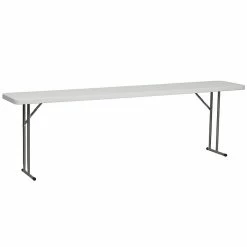Flash Furniture Folding Table, 96" X 18", White (RB-1896-GG)