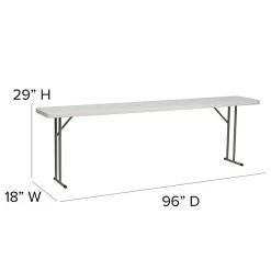 Flash Furniture Folding Table, 96" X 18", White (RB-1896-GG) -Outlet OFFICE TABLES Store unnamed file 1106