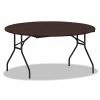 Alera® Round Wood Folding Table, 59 Dia X 29.13h, Mahogany (ALEFT7260DMY)