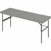 Iceberg® IndestrucTables TOO™ 1200 Series Folding Table, 72x24", Charcoal