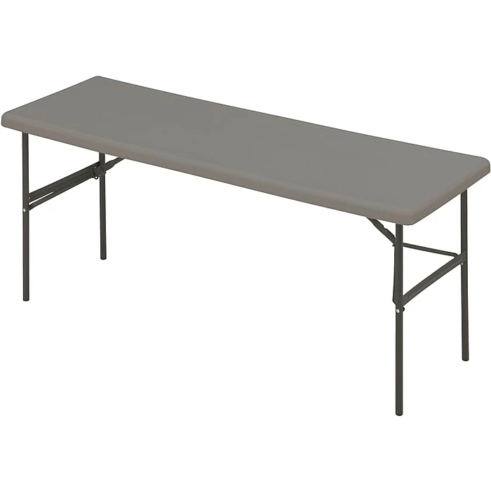 Iceberg® IndestrucTables TOO™ 1200 Series Folding Table, 72x24", Charcoal 2 Iceberg® IndestrucTables TOO™ 1200 Series Folding Table, 72x24", Charcoal - Image 2