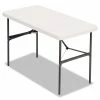 Alera Banquet Folding Table, Rectangular, Radius Edge, 48 X 24 X 29, Platinum/Charcoal