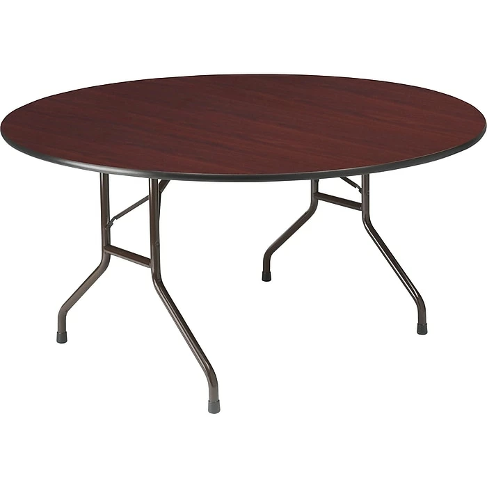 ICEBERG Premium Folding Table, 60"Dia., Mahogany (55264) 1 ICEBERG Premium Folding Table, 60"Dia., Mahogany (55264)