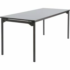 ICEBERG Maxx Legroom Wood Folding Table 30x72, Gray