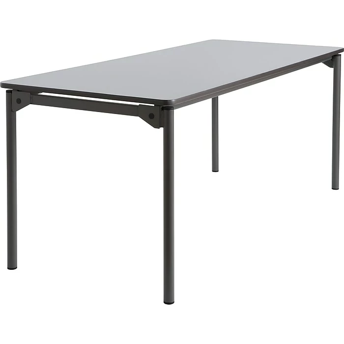 ICEBERG Maxx Legroom Wood Folding Table 30x72, Gray 1 ICEBERG Maxx Legroom Wood Folding Table 30x72, Gray