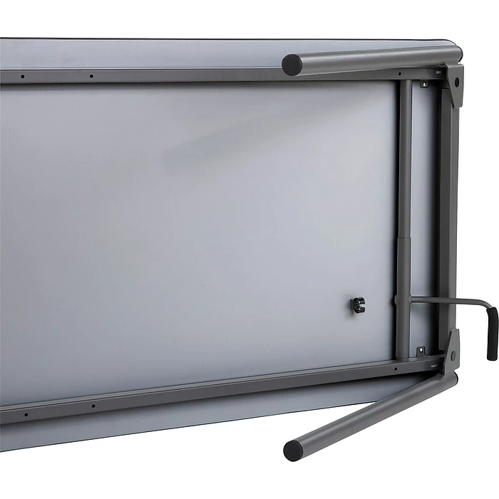 ICEBERG Maxx Legroom Wood Folding Table 30x72, Gray 4 ICEBERG Maxx Legroom Wood Folding Table 30x72, Gray - Image 4