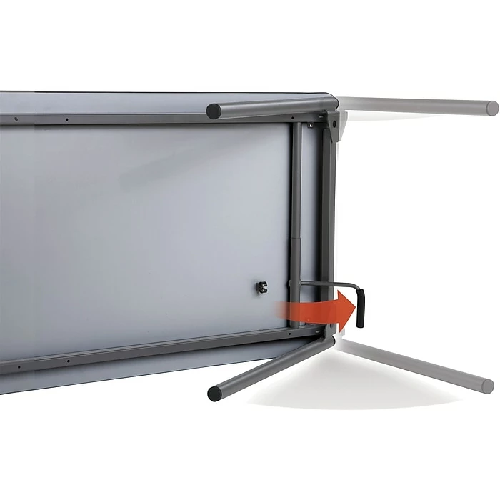 ICEBERG Maxx Legroom Wood Folding Table 30x72, Gray 6 ICEBERG Maxx Legroom Wood Folding Table 30x72, Gray - Image 6