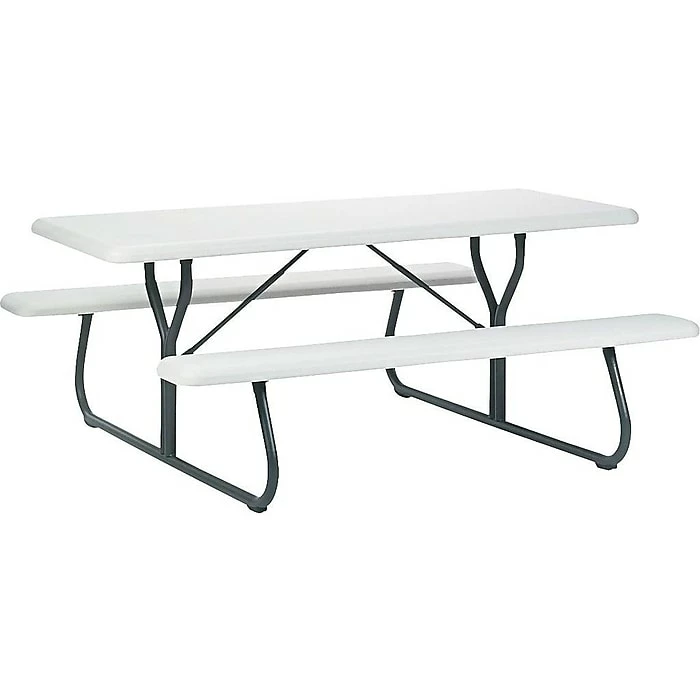ICEBERG IndestrucTable TOO 1200 Series Picnic Table, Platinum (65923) 2 ICEBERG IndestrucTable TOO 1200 Series Picnic Table, Platinum (65923) - Image 2