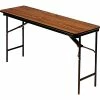 Iceberg® Premium Wood Laminate Folding Tables, 60x18", Oak