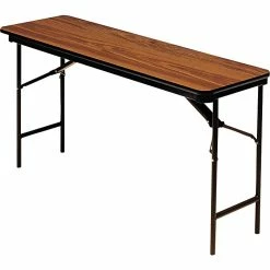 Iceberg® Premium Wood Laminate Folding Tables, 60x18", Oak