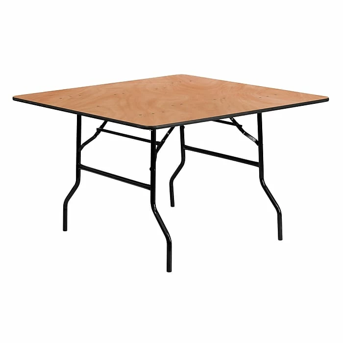 Flash Furniture 30 1/8"H X 48"L X 48"D Wood Folding Banquet Table 1 Flash Furniture 30 1/8"H X 48"L X 48"D Wood Folding Banquet Table