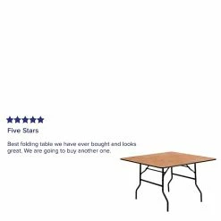 Flash Furniture 30 1/8"H X 48"L X 48"D Wood Folding Banquet Table 12 Flash Furniture 30 1/8"H X 48"L X 48"D Wood Folding Banquet Table -Outlet OFFICE TABLES Store unnamed file 1173