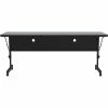 Correll Folding Table, 60" X 24", Black/Gray Granite (FT2460TF-15)