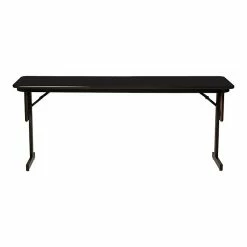 Correll Folding Table, 96" X 18", Black Granite/Black (SP1896TF-07)