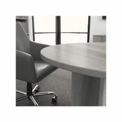 Bush Business Furniture 42W Round Conference Table With Wood Base, Platinum Gray (99TB42RPG) -Outlet OFFICE TABLES Store unnamed file 122