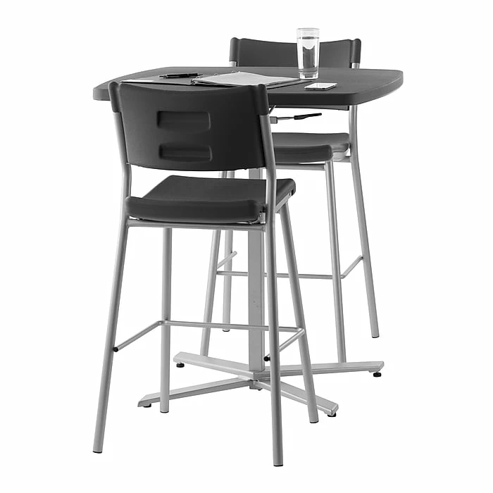 National Public Seating NPS #CTT3042 Cafe Time Adjustable-HeightTable, Charcoal Slate/Silver 2 National Public Seating NPS #CTT3042 Cafe Time Adjustable-HeightTable, Charcoal Slate/Silver - Image 2