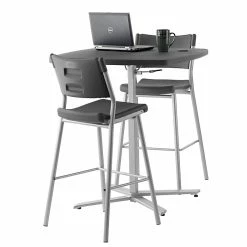 National Public Seating NPS #CTT3042 Cafe Time Adjustable-HeightTable, Charcoal Slate/Silver 8 National Public Seating NPS #CTT3042 Cafe Time Adjustable-HeightTable, Charcoal Slate/Silver -Outlet OFFICE TABLES Store unnamed file 1231