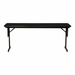 Correll Folding Table, 72" X 24", Black/Walnut (SP2472TF-01)