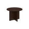 Bush Business Furniture 42W Round Conference Table With Wood Base, Mocha Cherry (99TB42RMR)