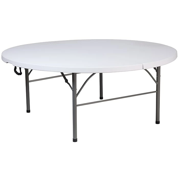 Flash Furniture 71'' Round Bi-Fold Plastic Folding Table (RB183RFH) 1 Flash Furniture 71'' Round Bi-Fold Plastic Folding Table (RB183RFH)