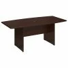 Bush Business Furniture 72W X 36D Boat Shaped Conference Table With Wood Base, Mocha Cherry (99TB7236MR)