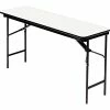 Iceberg® Premium Wood Laminate Folding Tables, 60x18", Gray
