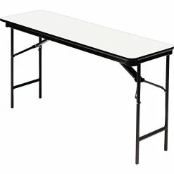 Iceberg® Premium Wood Laminate Folding Tables, 60x18", Gray