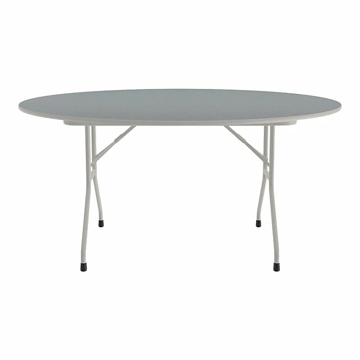 Correll Folding Table, 62" Dia., Gray (CF60TF-15) 1 Correll Folding Table, 62" Dia., Gray (CF60TF-15)