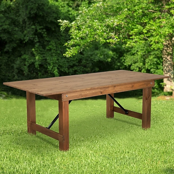 Flash Furniture 84''x40" Folding Farm Table Pine Wood (XAF84X40) 2 Flash Furniture 84''x40" Folding Farm Table Pine Wood (XAF84X40) - Image 2