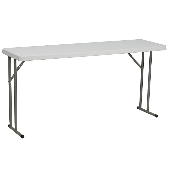 Flash Furniture Folding Table, 60" X 18", Granite White (RB-1860-GG) 1 Flash Furniture Folding Table, 60" X 18", Granite White (RB-1860-GG)