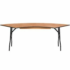 Flash Furniture 30 1/4"H X 60"L X 30"D Serpentine Wood Folding Banquet Table