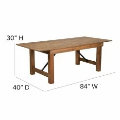 Flash Furniture 84''x40" Folding Farm Table Pine Wood (XAF84X40) 14 Flash Furniture 84''x40" Folding Farm Table Pine Wood (XAF84X40) -Outlet OFFICE TABLES Store unnamed file 136