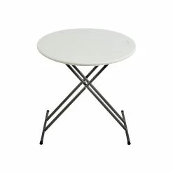 ICEBERG IndestrucTable TOO Folding Table, 24" X 24", Platinum (65493)