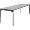 Iceberg Maxx Legroom Rectangular Folding Table, Gray, 29 1/2"H X 96"W X 30"D
