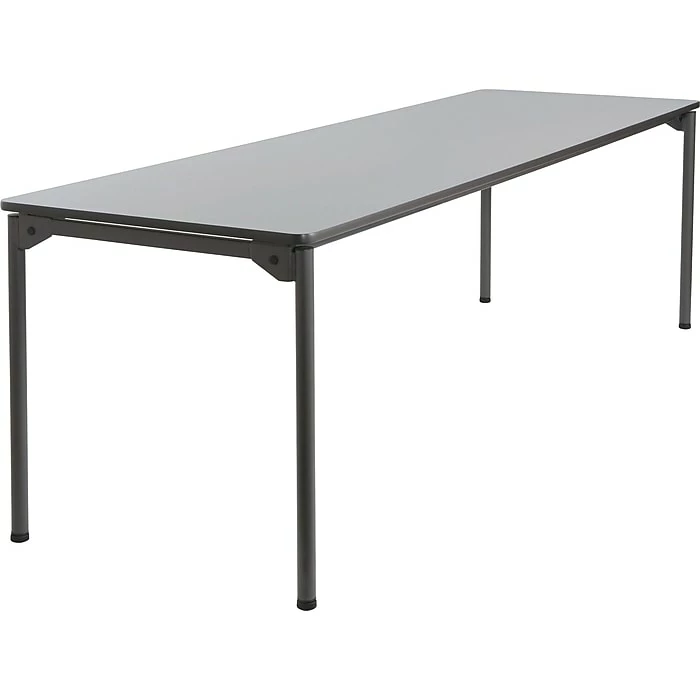 Iceberg Maxx Legroom Rectangular Folding Table, Gray, 29 1/2"H X 96"W X 30"D 1 Iceberg Maxx Legroom Rectangular Folding Table, Gray, 29 1/2"H X 96"W X 30"D