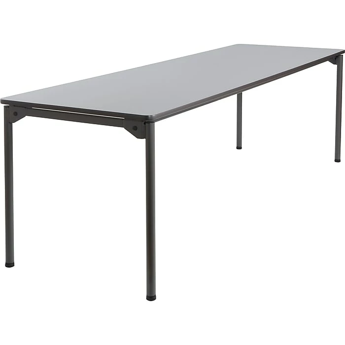 Iceberg Maxx Legroom Rectangular Folding Table, Gray, 29 1/2"H X 96"W X 30"D 2 Iceberg Maxx Legroom Rectangular Folding Table, Gray, 29 1/2"H X 96"W X 30"D - Image 2