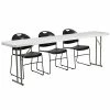 Flash Furniture RB18961 8' Plastic Folding Training Table Set, White