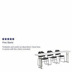 Flash Furniture RB18961 8' Plastic Folding Training Table Set, White 5 Flash Furniture RB18961 8' Plastic Folding Training Table Set, White -Outlet OFFICE TABLES Store unnamed file 1375