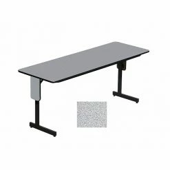 Correll 60" Metal & Laminate Panel Leg Folding Table, Gray Granite (SP2460PX-15)